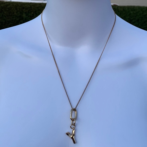 CELINE Golden Metal Necklace - Picture 1 of 12